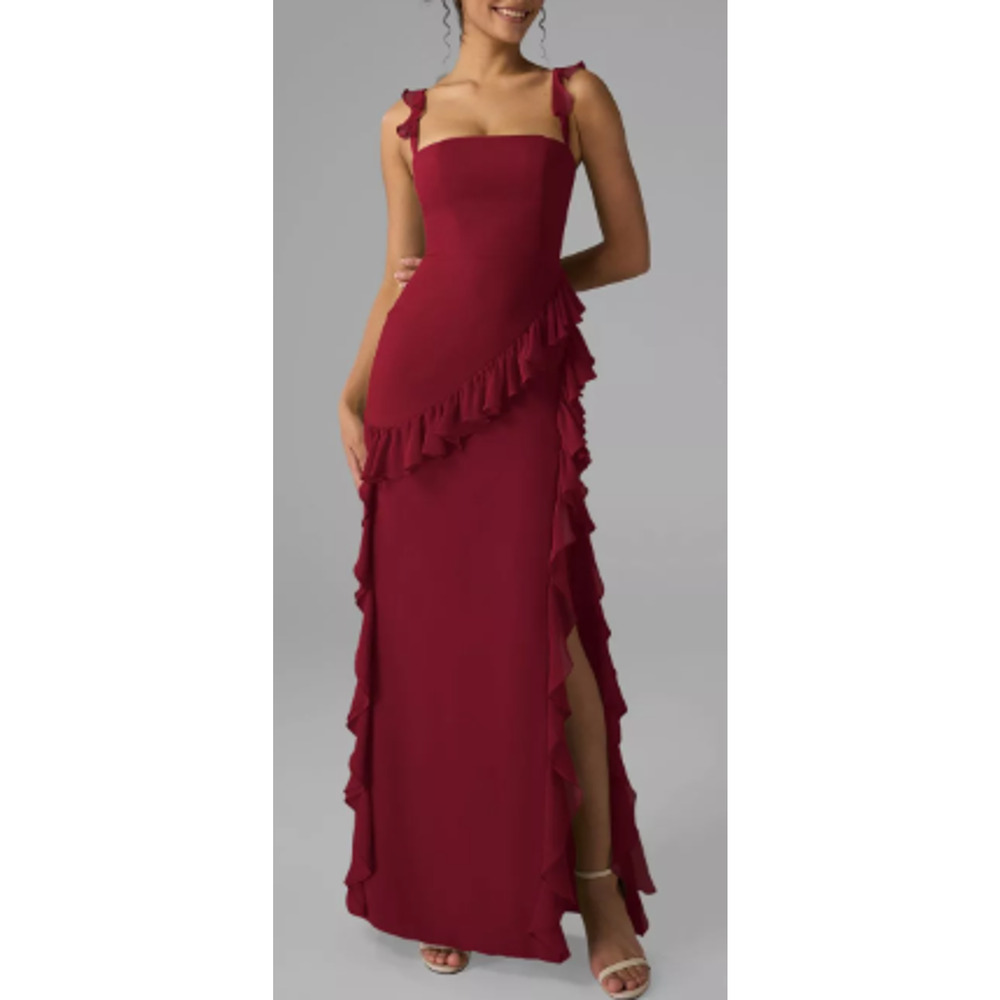 AW BRIDAL 8 M jester red Jaydon wedding guest cocktail party maxi dress NEW B26